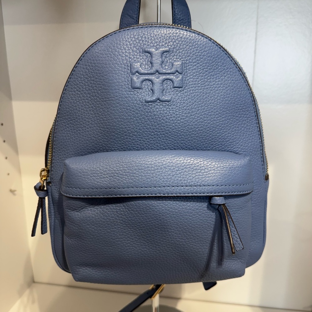 Tory Burch Blue Leather Mini Backpack